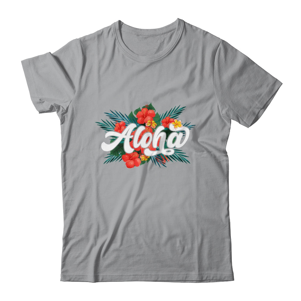 Funny Aloha Flowers Hawaiian Funny Hawaii Beach Luau Party Shirt & Tank Top | siriusteestore