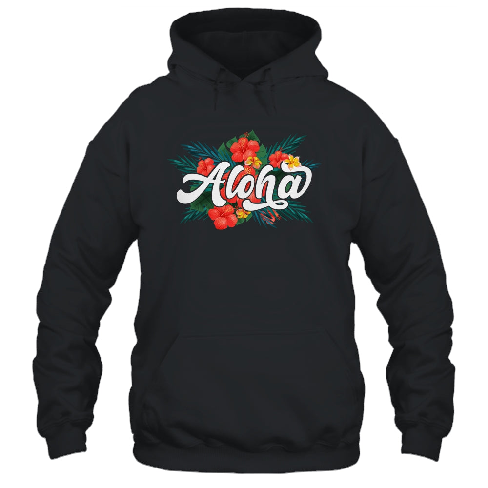 Funny Aloha Flowers Hawaiian Funny Hawaii Beach Luau Party Shirt & Tank Top | siriusteestore