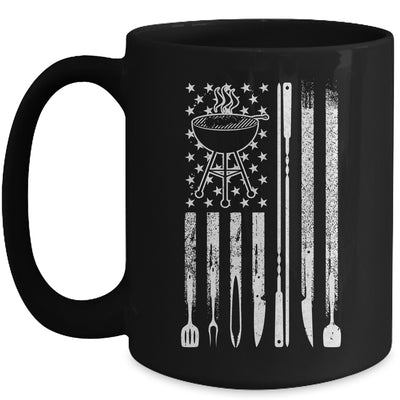 Funny BBQ Smoker Smoking Grilling And Barbecue Us Flag Mug | siriusteestore