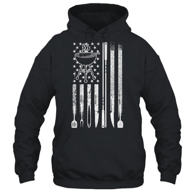 Funny BBQ Smoker Smoking Grilling And Barbecue Us Flag Shirt & Hoodie | siriusteestore