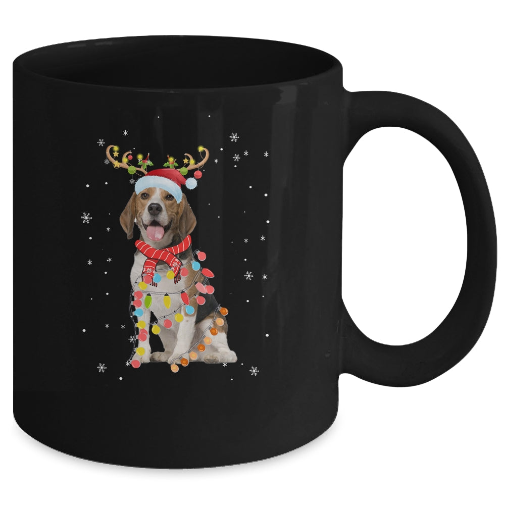 Funny Beagle Christmas Tree Santa Reindeer Pajamas Mug | siriusteestore