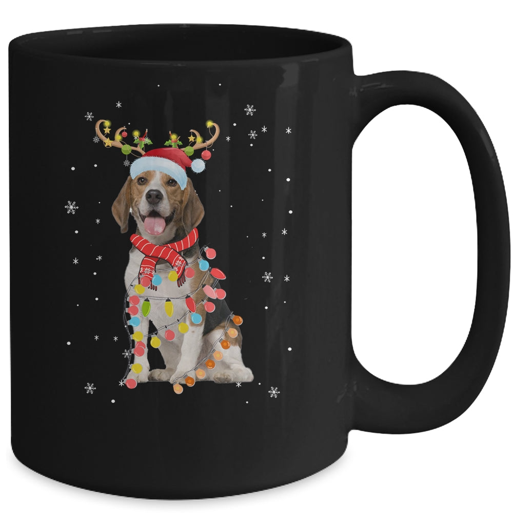 Funny Beagle Christmas Tree Santa Reindeer Pajamas Mug | siriusteestore