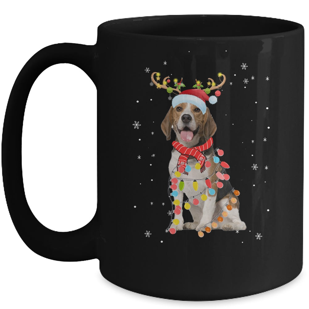 Funny Beagle Christmas Tree Santa Reindeer Pajamas Mug | siriusteestore