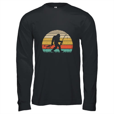Funny Bigfoot Fishing Sasquatch Outdoor Retro Men Women Shirt & Hoodie | siriusteestore