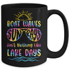 Funny Boat Waves Sun Rays Lake Days Vacation Mug | siriusteestore