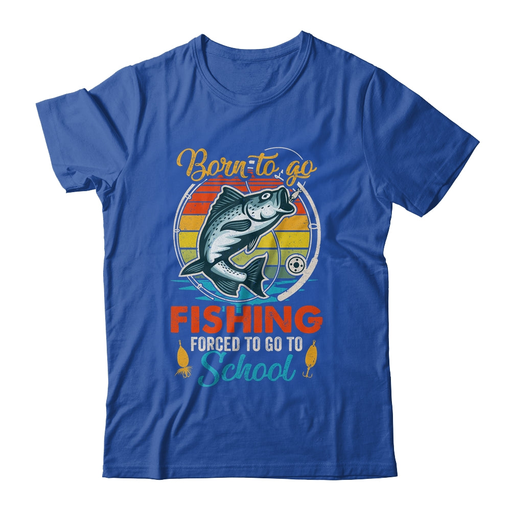 Funny Born To Go Fishing Bass Fish Fisherman Boys Kids Shirt & Hoodie