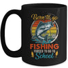 Funny Born To Go Fishing Bass Fish Fisherman Boys Kids Mug | siriusteestore