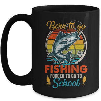 Funny Born To Go Fishing Bass Fish Fisherman Boys Kids Mug | siriusteestore