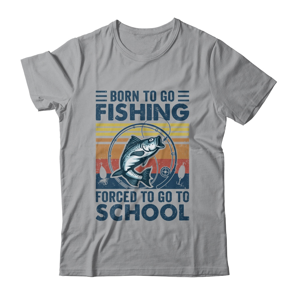 Funny Born To Go Fishing Bass Fish Fisherman For Boys Shirt & Hoodie | siriusteestore