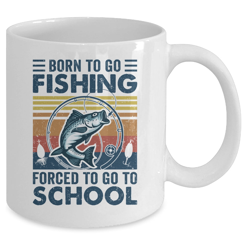 Funny Born To Go Fishing Bass Fish Fisherman For Boys Mug | siriusteestore