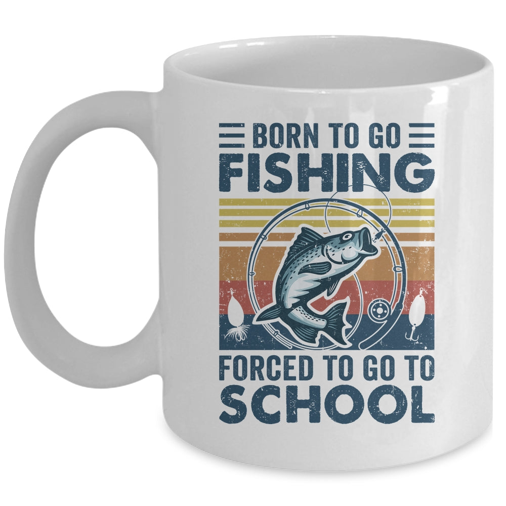 Funny Born To Go Fishing Bass Fish Fisherman For Boys Mug | siriusteestore