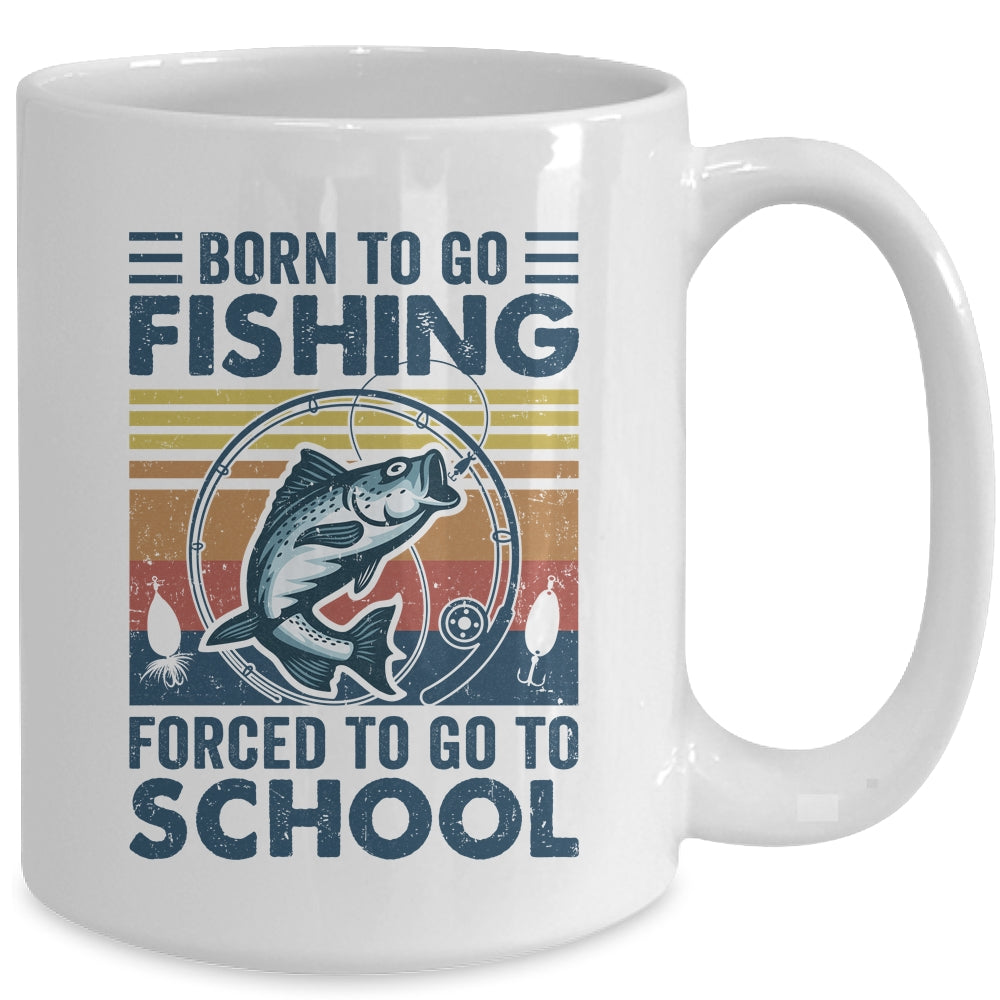 Funny Born To Go Fishing Bass Fish Fisherman For Boys Mug | siriusteestore