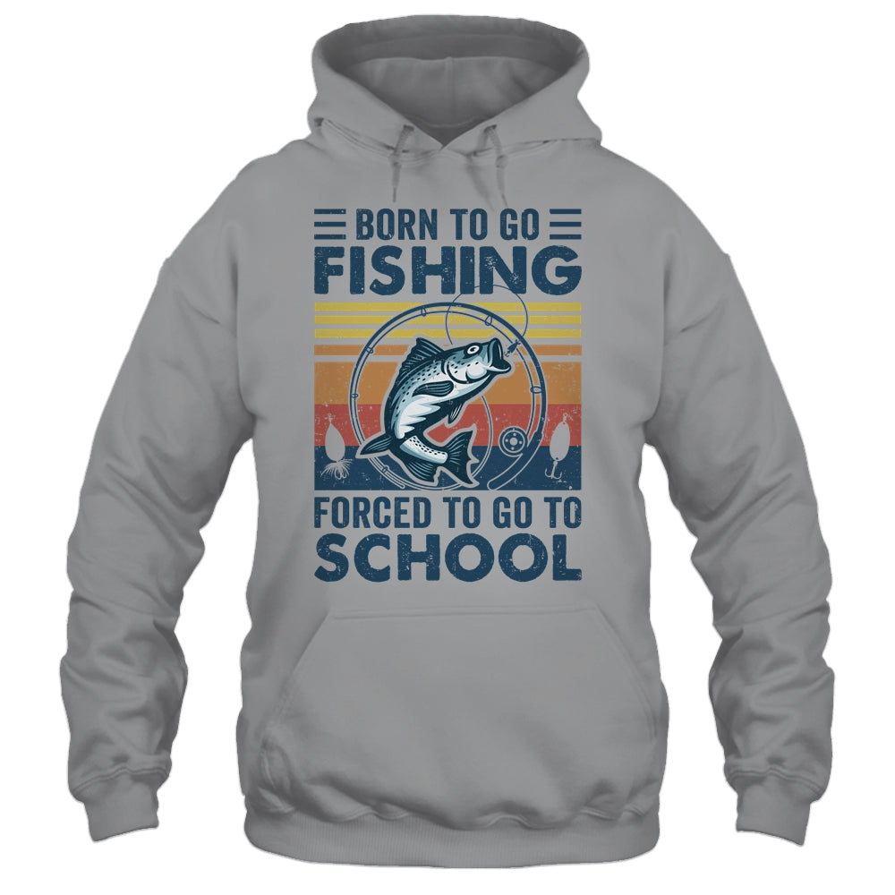Funny Born To Go Fishing Bass Fish Fisherman For Boys Shirt & Hoodie | siriusteestore
