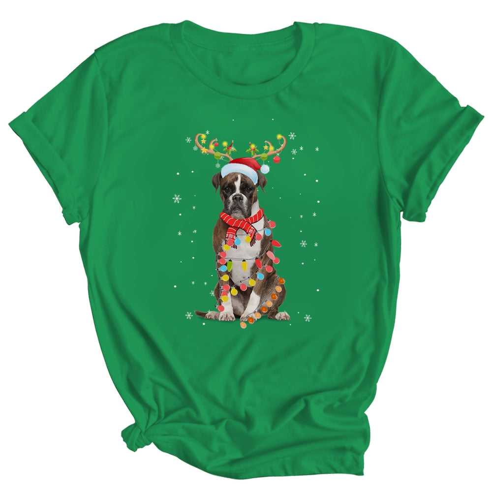 Funny Boxer Christmas Tree Santa Reindeer Pajamas Shirt & Sweatshirt | siriusteestore