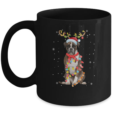 Funny Boxer Christmas Tree Santa Reindeer Pajamas Mug | siriusteestore