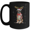 Funny Boxer Christmas Tree Santa Reindeer Pajamas Mug | siriusteestore
