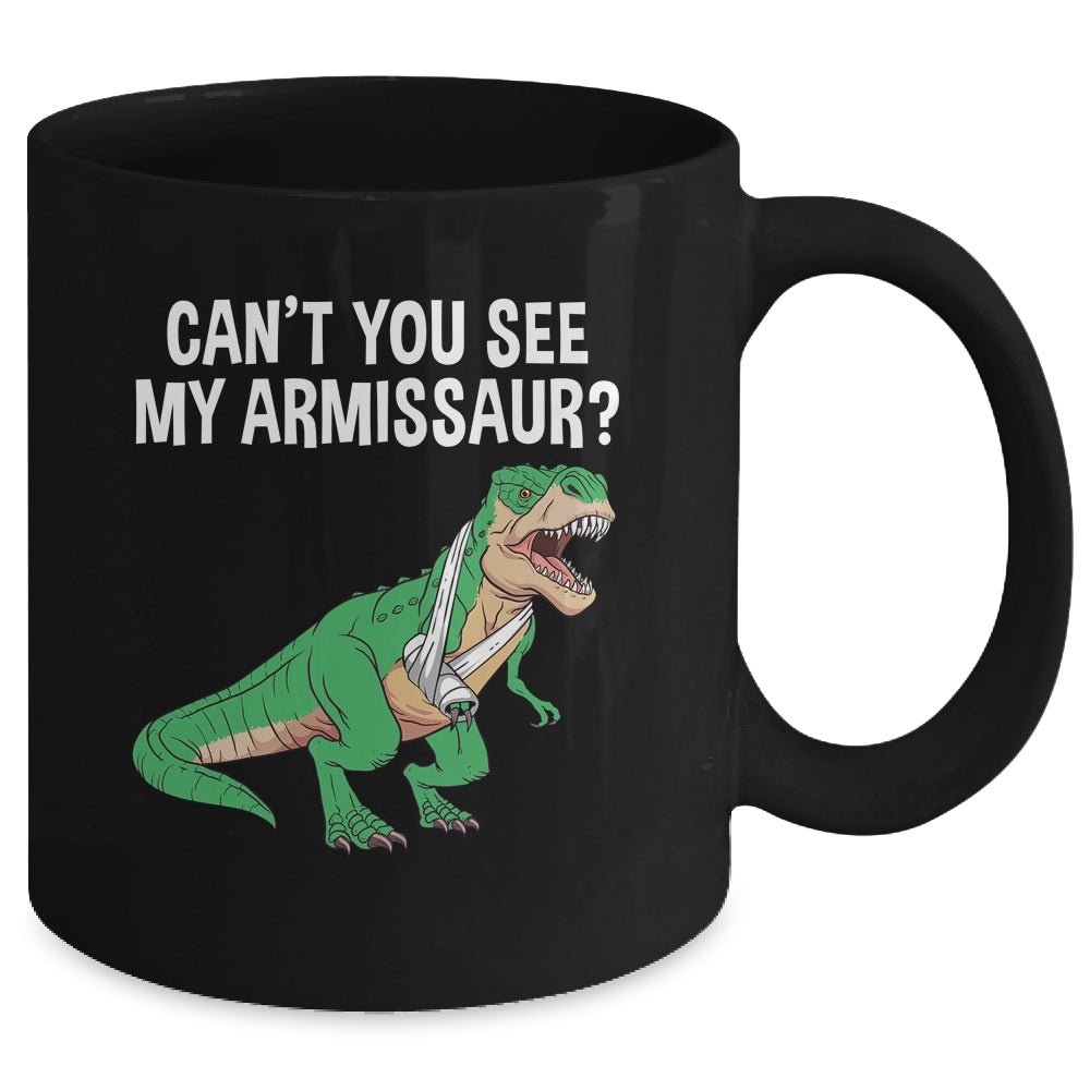 Funny Broken Arm For Men Boy Kids Hand Wrist Injury Dinosaur Mug | siriusteestore
