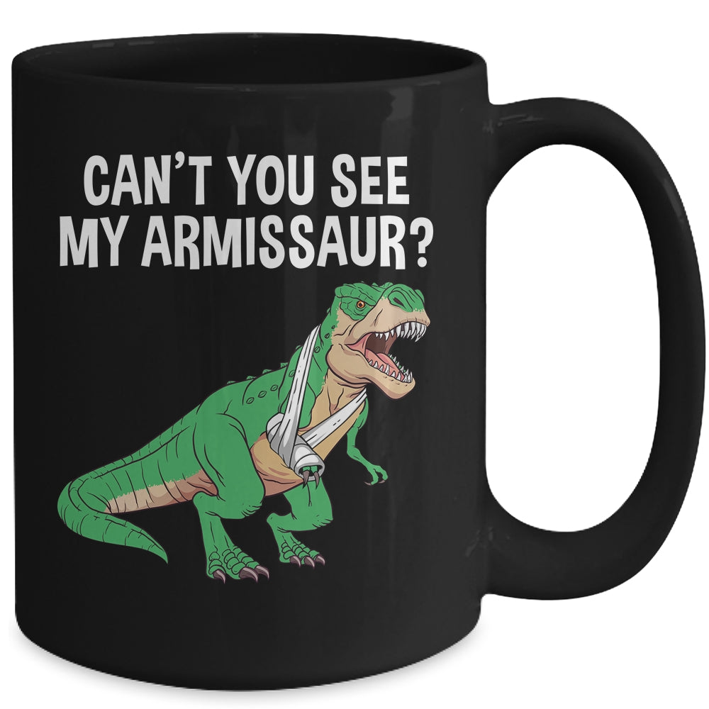 Funny Broken Arm For Men Boy Kids Hand Wrist Injury Dinosaur Mug | siriusteestore