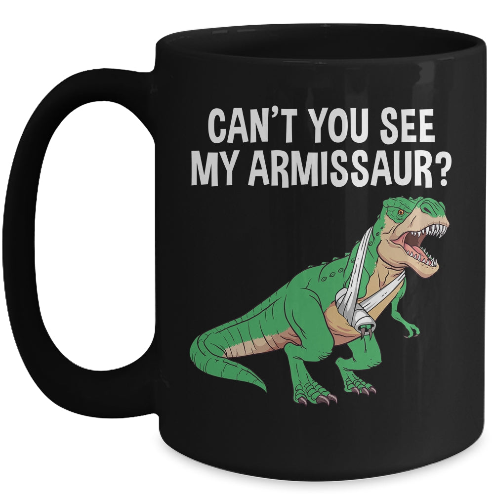 Funny Broken Arm For Men Boy Kids Hand Wrist Injury Dinosaur Mug | siriusteestore