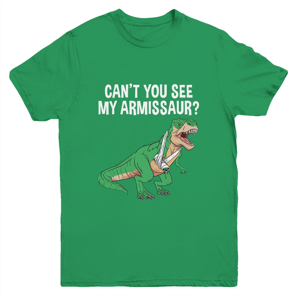 Funny Broken Arm For Men Boy Kids Hand Wrist Injury Dinosaur Youth Shirt | siriusteestore