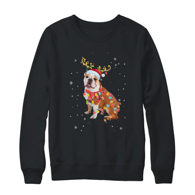 Funny Bulldog Christmas Tree Santa Reindeer Pajamas Shirt & Sweatshirt | siriusteestore