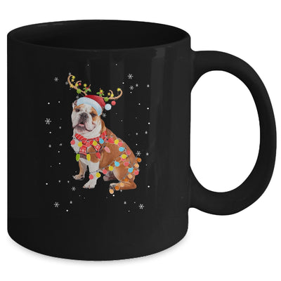 Funny Bulldog Christmas Tree Santa Reindeer Pajamas Mug | siriusteestore