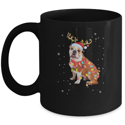 Funny Bulldog Christmas Tree Santa Reindeer Pajamas Mug | siriusteestore