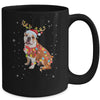 Funny Bulldog Christmas Tree Santa Reindeer Pajamas Mug | siriusteestore