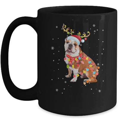 Funny Bulldog Christmas Tree Santa Reindeer Pajamas Mug | siriusteestore