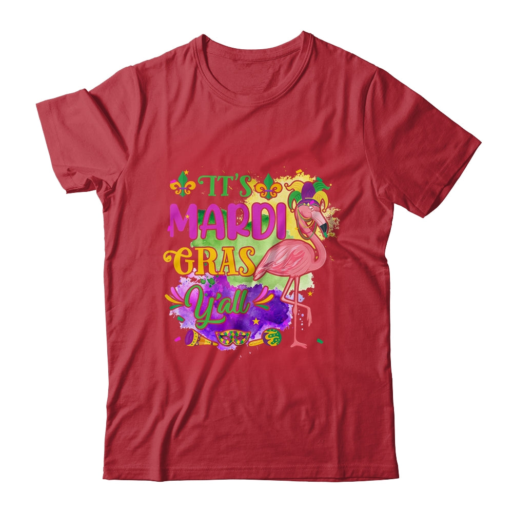 Funny Carnival Party Idea Flamingo Mardi Gras Shirt & Tank Top | siriusteestore
