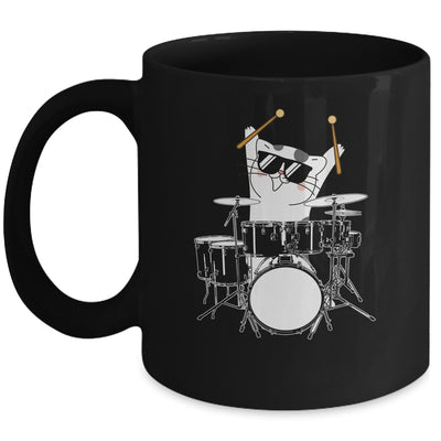 Funny Cat Drummer Funny Cat Drumkit Mug | siriusteestore