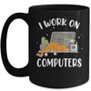 Funny Cat I Work On Computers Cat Lover Mug | siriusteestore