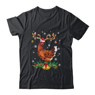 Funny Chicken Reindeer Lights Ornament Santa Christmas Xmas Shirt & Sweatshirt | siriusteestore