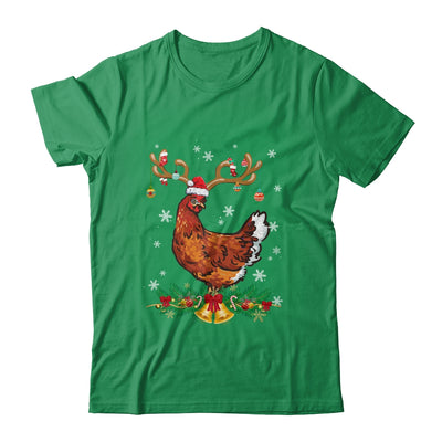 Funny Chicken Reindeer Lights Ornament Santa Christmas Xmas Shirt & Sweatshirt | siriusteestore