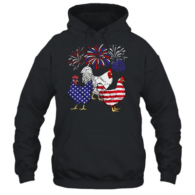 Funny Chickens American Flag Patriotic Farmer 4th Of July Shirt & Tank Top | siriusteestore