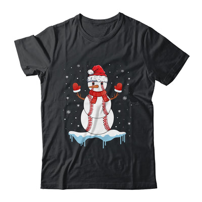 Funny Christmas Baseball Santa Snowman Shirt & Sweatshirt | siriusteestore