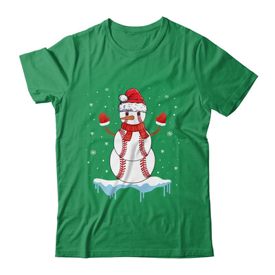 Funny Christmas Baseball Santa Snowman Shirt & Sweatshirt | siriusteestore