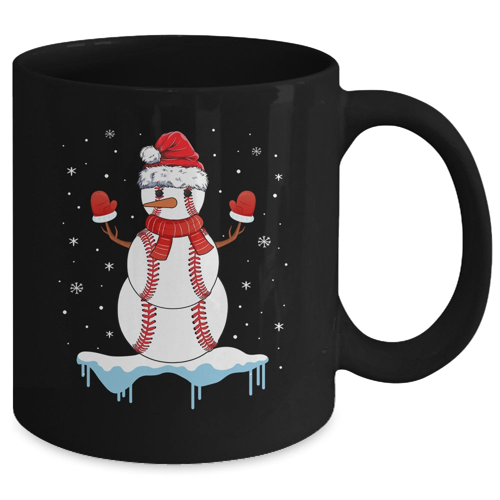 Funny Christmas Baseball Santa Snowman Mug | siriusteestore