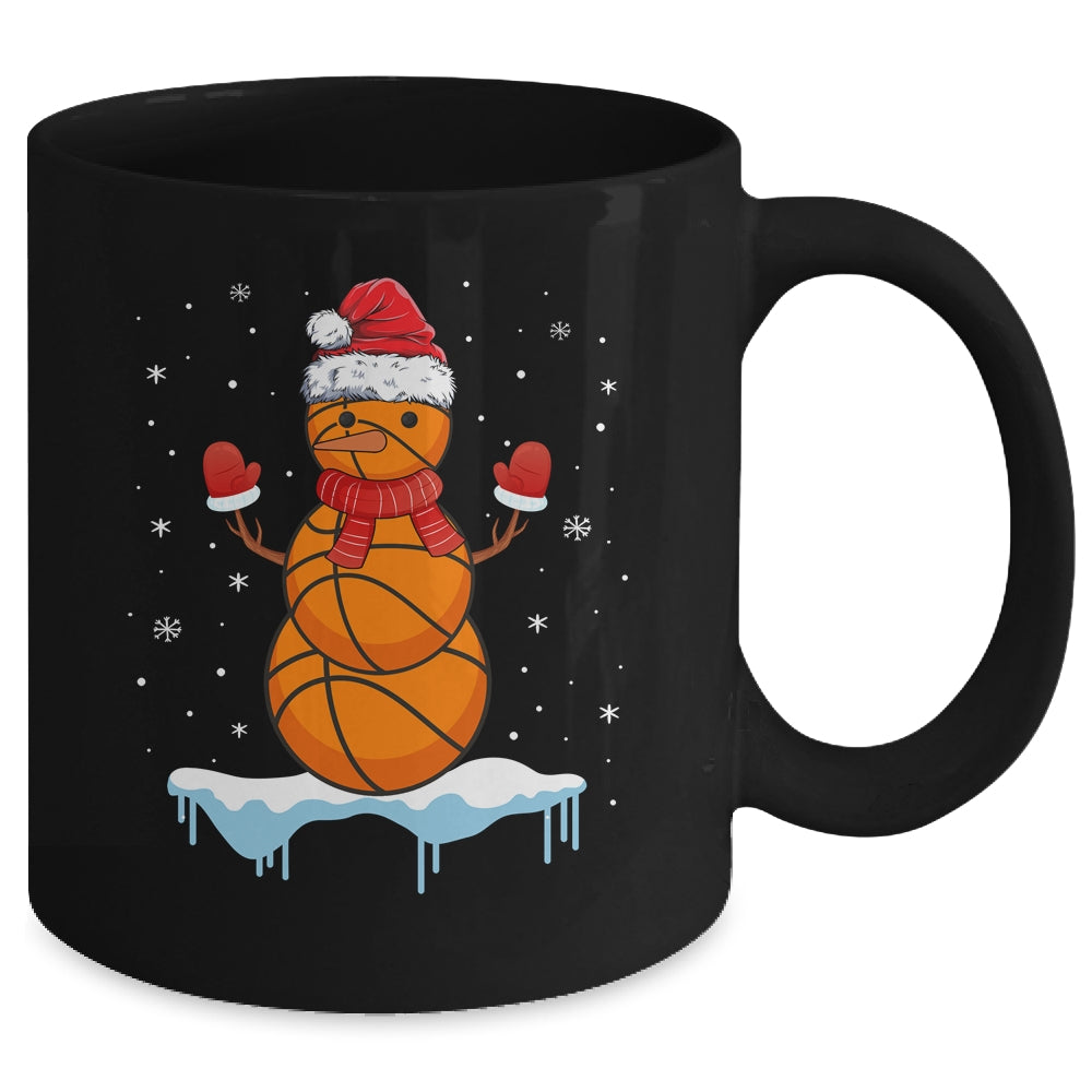 Funny Christmas Basketball Santa Snowman Mug | siriusteestore