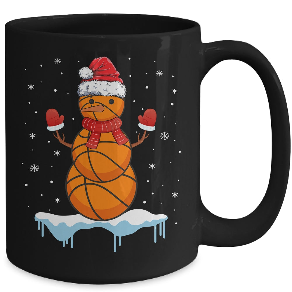 Funny Christmas Basketball Santa Snowman Mug | siriusteestore