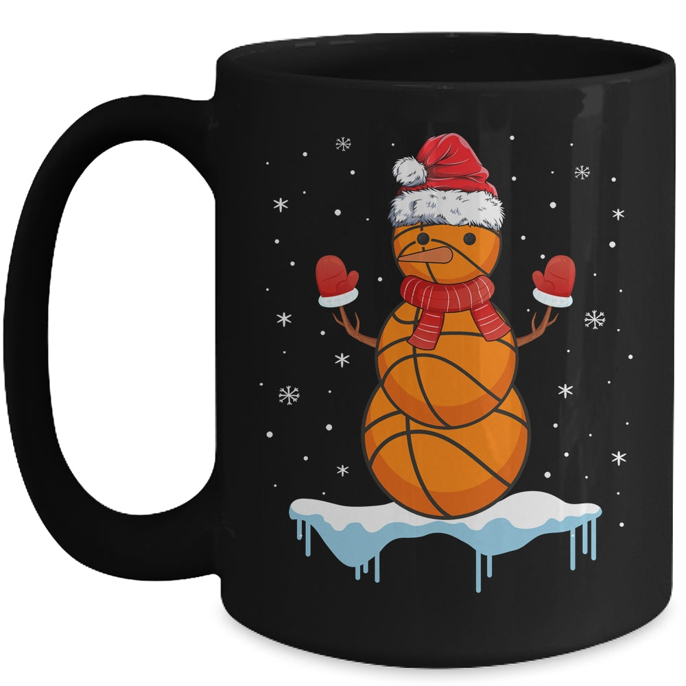 Funny Christmas Basketball Santa Snowman Mug | siriusteestore