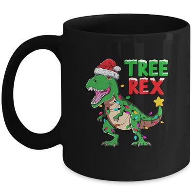 Funny Christmas Dinosaur Kids Christmas Tree Lights Santa Mug | siriusteestore