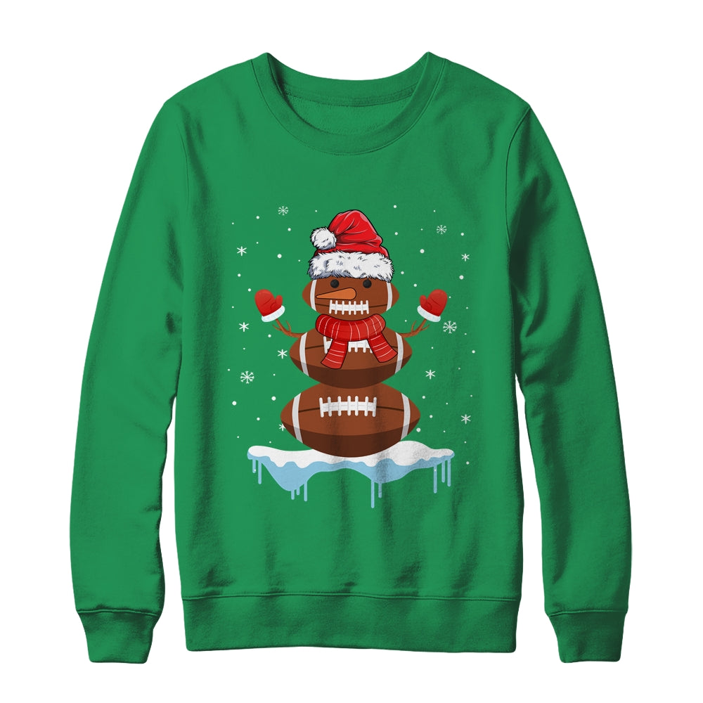 Funny Christmas Football Santa Snowman Shirt & Sweatshirt | siriusteestore