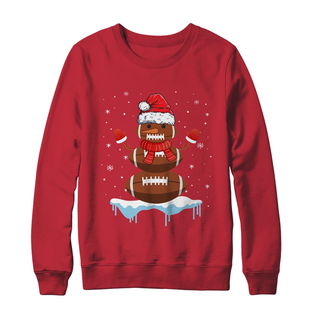 Funny Christmas Football Santa Snowman Shirt & Sweatshirt | siriusteestore