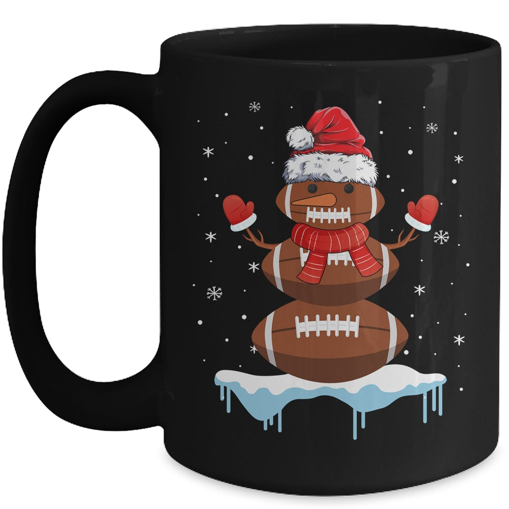 Funny Christmas Football Santa Snowman Mug | siriusteestore