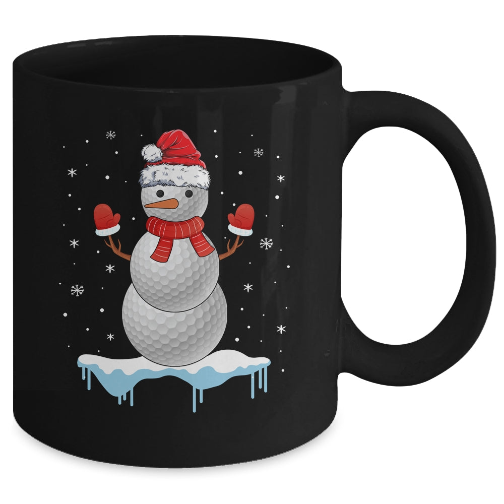 Funny Christmas Golf Balls Santa Snowman Mug | siriusteestore