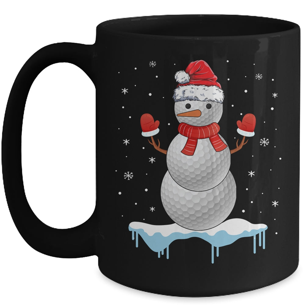 Funny Christmas Golf Balls Santa Snowman Mug | siriusteestore
