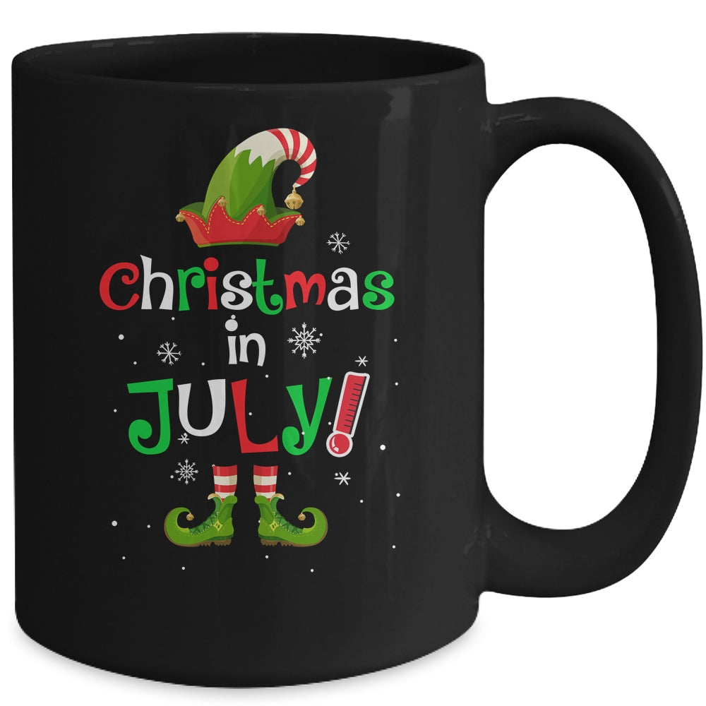 Funny Christmas In July Summer Elf Santa Xmas Mug | siriusteestore