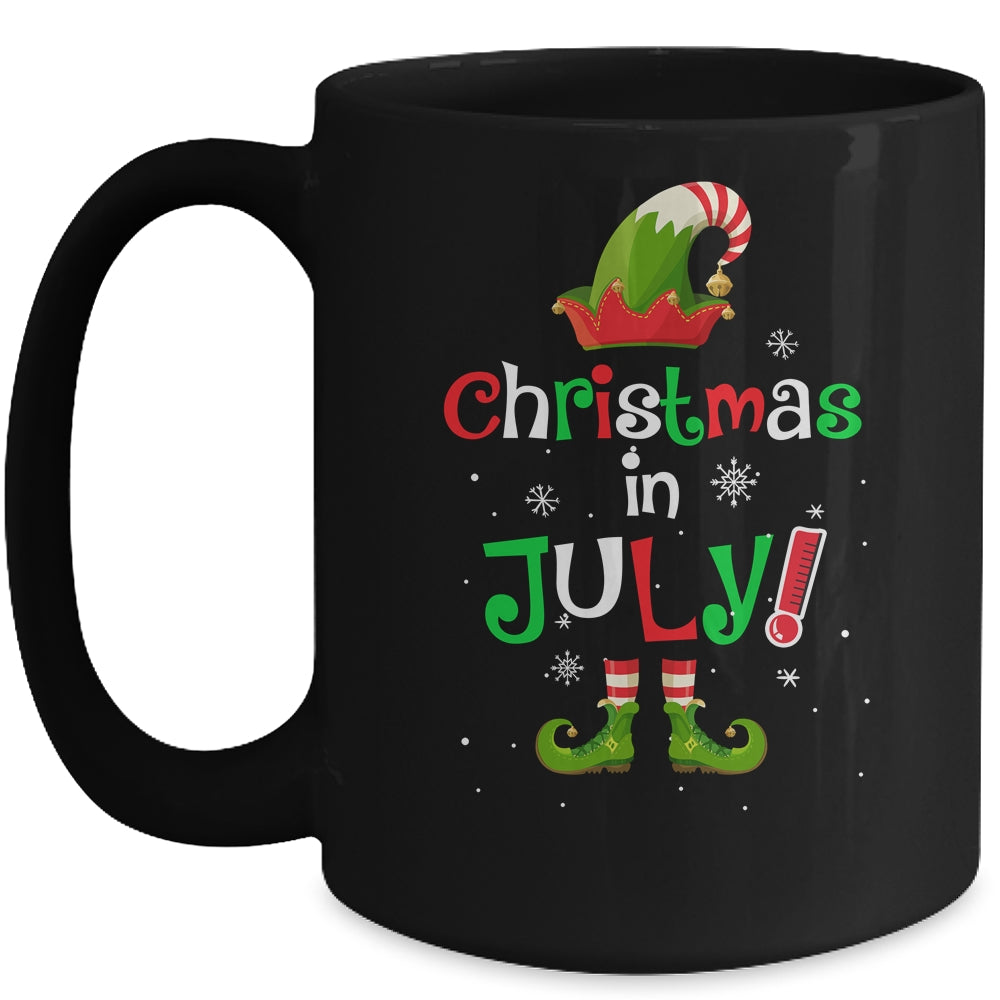 Funny Christmas In July Summer Elf Santa Xmas Mug | siriusteestore