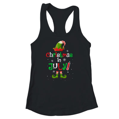 Funny Christmas In July Summer Elf Santa Xmas Shirt & Tank Top | siriusteestore